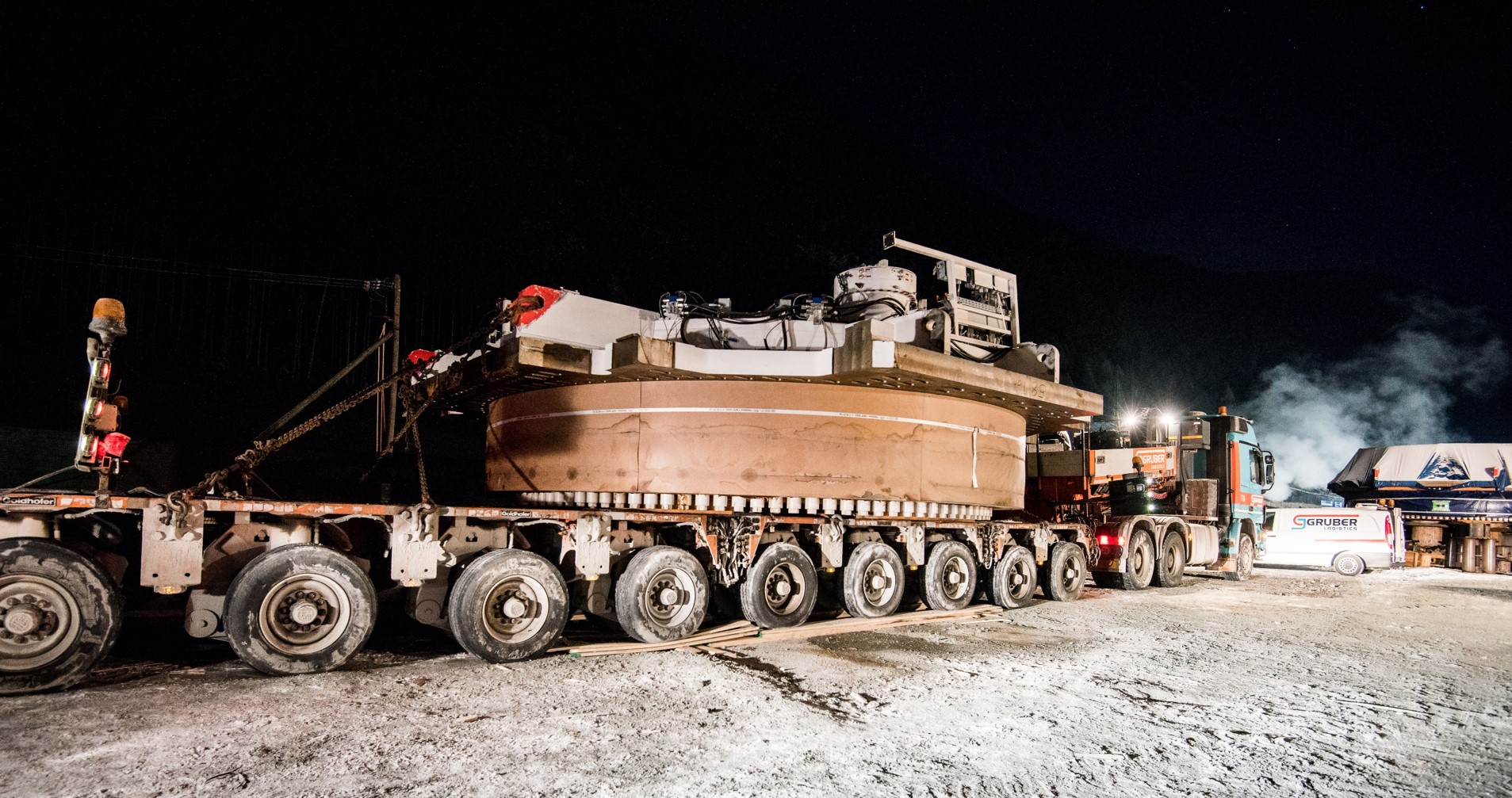 Die Arbeiten für den Brenner Basis Tunnel gehen weiter: das erste Wälzlager ist im Tunnel dank dem GRUBER Logistics